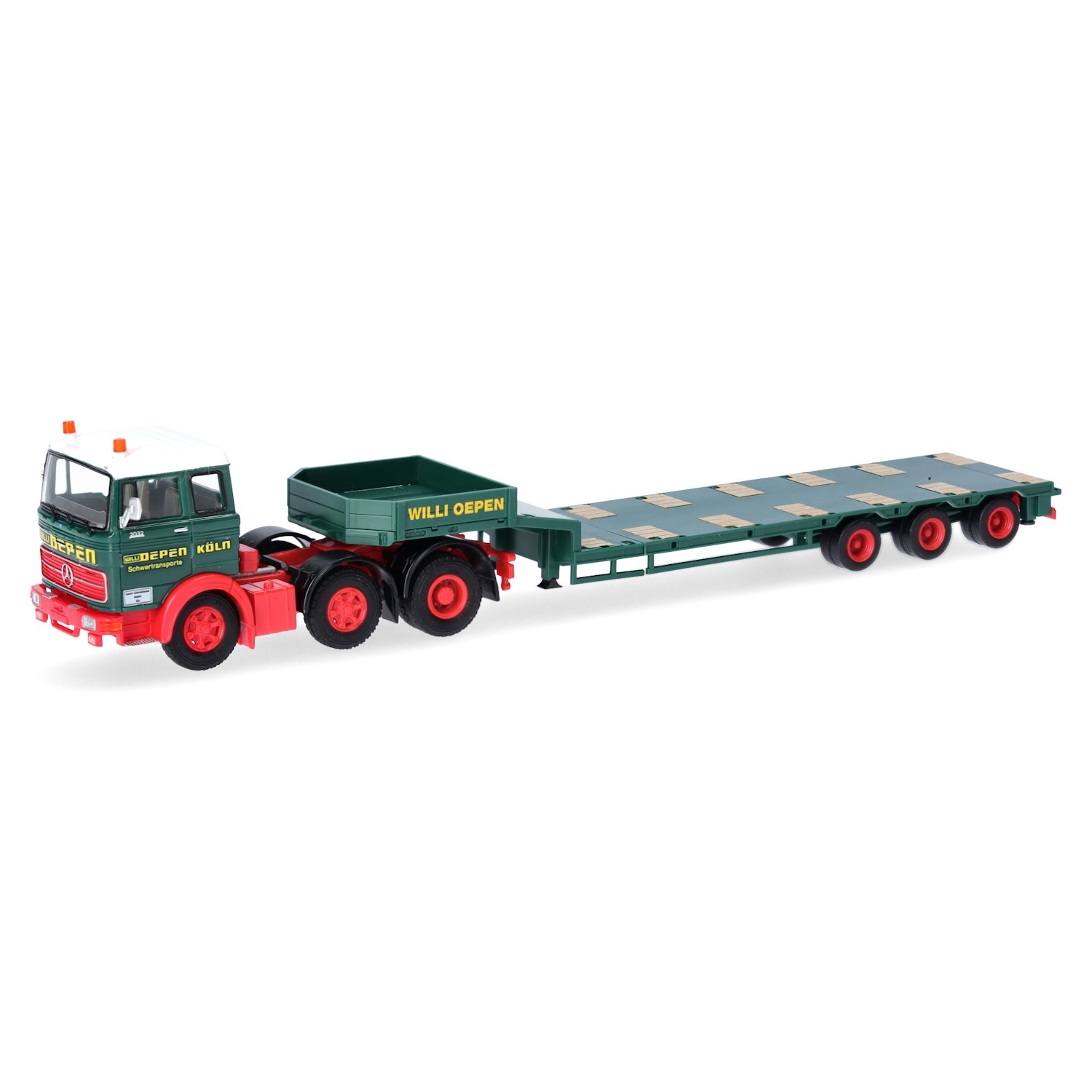 87MBS026178 - Herpa - Mercedes-Benz LPS 2032 with semi low loader "Oepen"