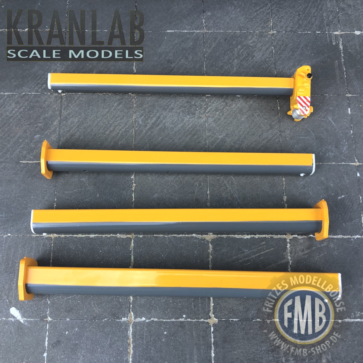 KR51-01L - Kranlab - Boom parts 4 pieces for Liebherr LTM 1500, yellow