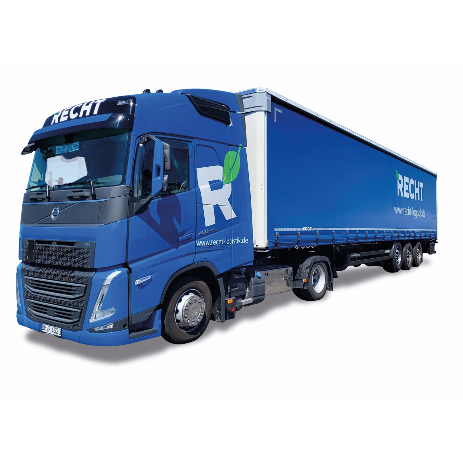 954891 - Herpa - Volvo FH5 Globetrotter with curtainside trailer "Recht Logistik"