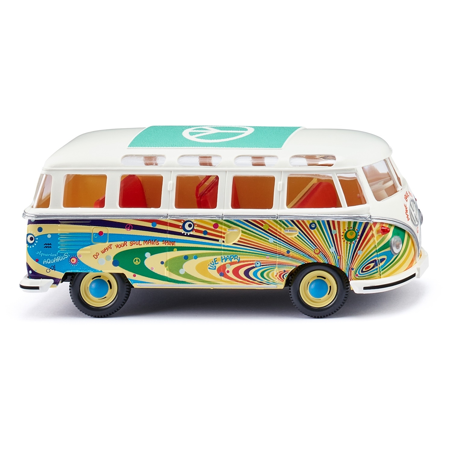 076502 - Wiking - VW Volkswagen T1 Samba Bus (1960-63) "Flower Power" 1/40