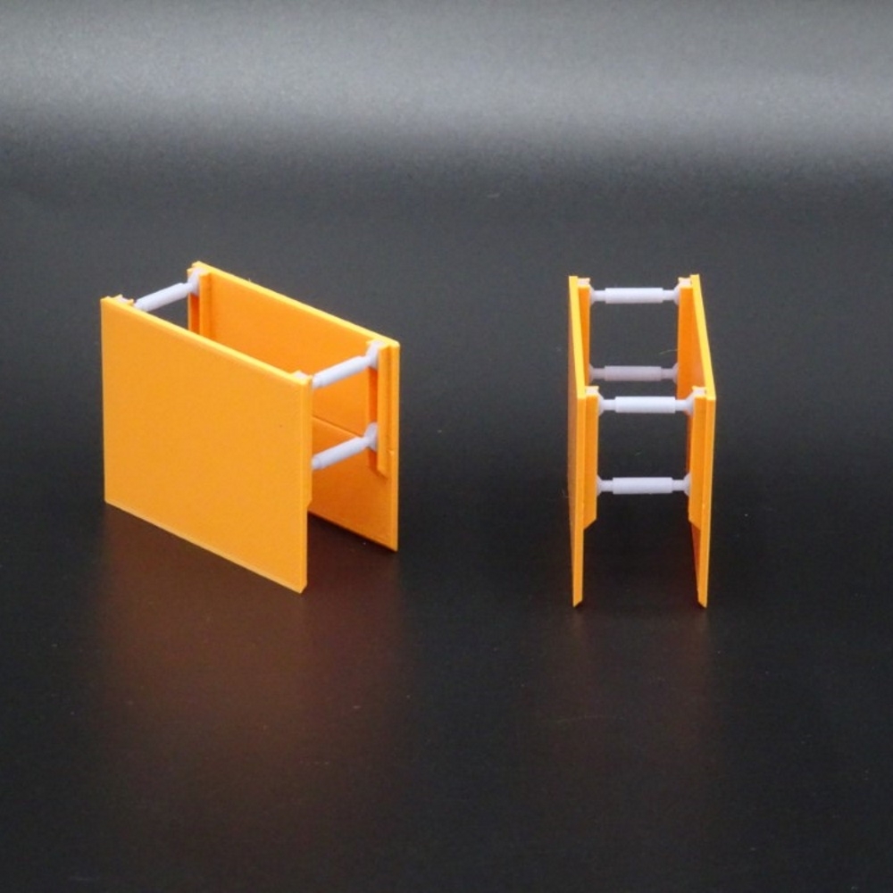 100123 - 3D-Druckfactory - Trench box big, orange - 3 pieces