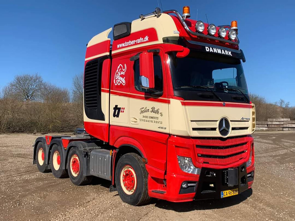 01-3844 - WSI - Mercedes-Benz Actros  SLT 8x4 + 3achs Dolly + 5achs Tieflader - Torben Rafn - DK -