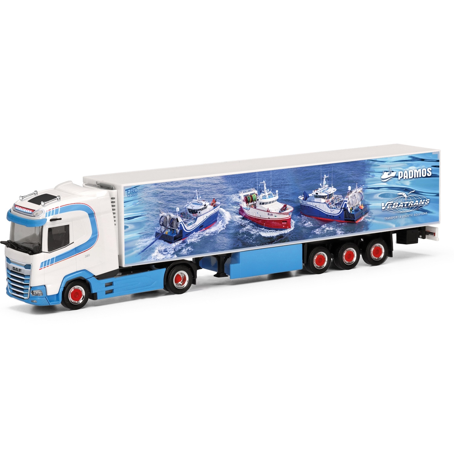 317955 - Herpa - DAF XG with reefer box semitrailer "Vebatrans / Padmos" NL