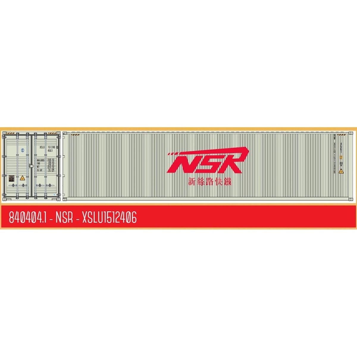 840404.1 - PT-Trains - 40ft. Highcube Container "NSR - XSLU1512406"