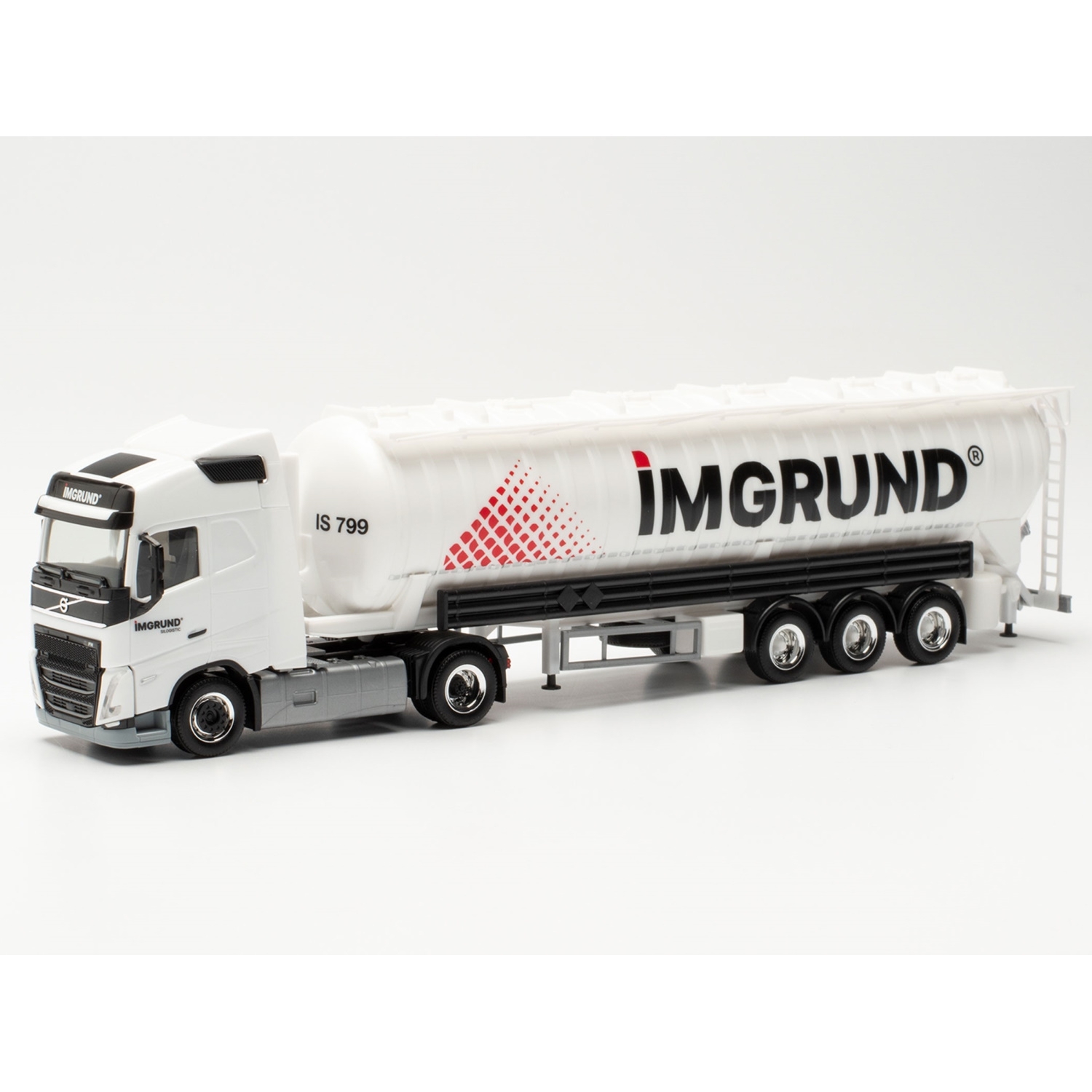 314961 - Herpa - Volvo FH5 Globetrotter with ADR suction bulk trailer - Imgrund