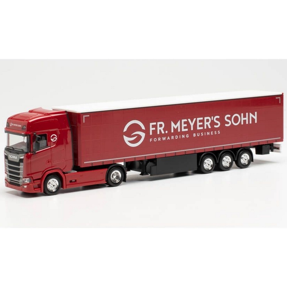 947176 - Herpa - Scania CS20 Highline Gardinenplanen-Sattelzug "Fr. Meyer's Sohn"