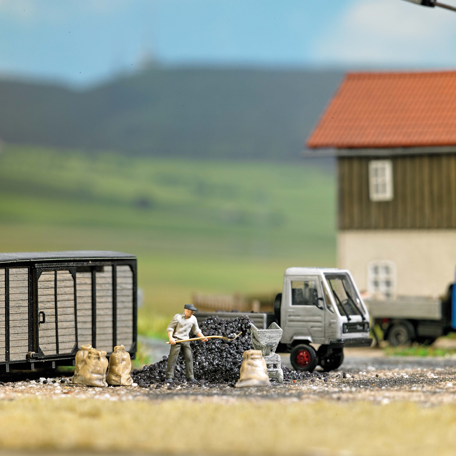 7928 - Busch Action-Set - "Kohle wiegen" mit Figur und Zubehör