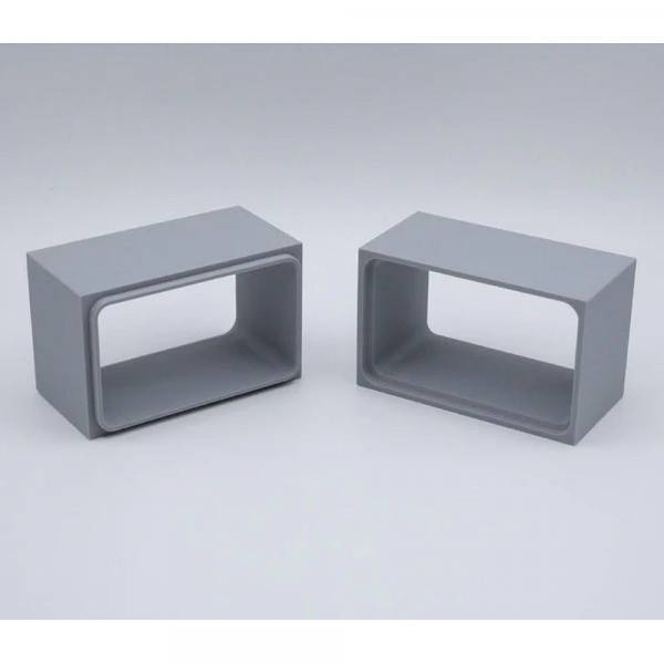 100114 - 3D-Druckfactory - Betonrohr Rechteckprofil, grau - 2 Stück