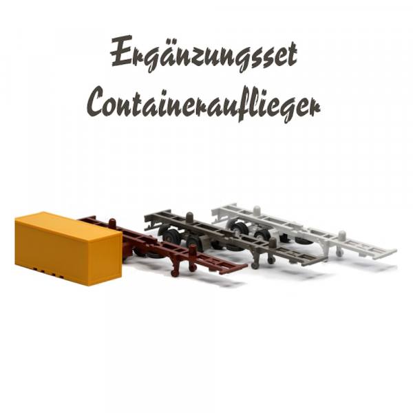 852703 - Wiking - Ergänzungsset 3x 40ft Containerauflieger mit 1x 20ft Container