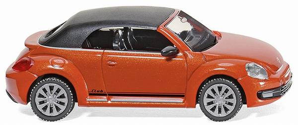 002848 - Wiking - VW The Beetle Cabrio geschlossen -orange met.-