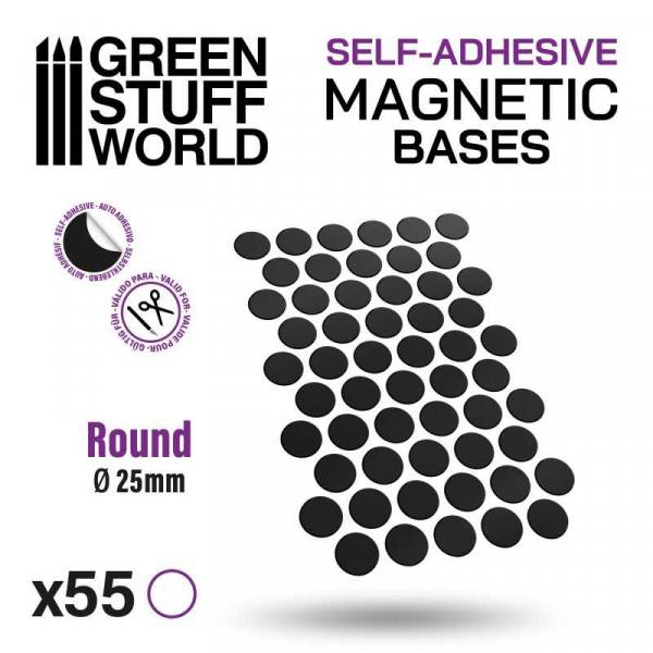 10861 - Green Stuff World - Precut Adhesive Magnet Round (25mm)