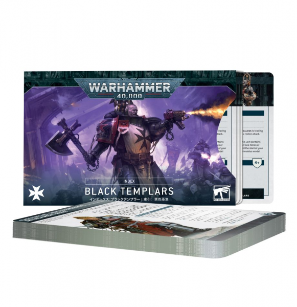 72-55 - Warhammer 40.000 - INDEX CARDS BLACK TEMPLARS - Tabletop GB