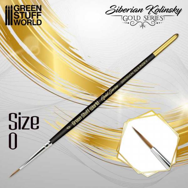 2357 - Green Stuff World - Sibirian Kolinsky Brush Size 0 - GOLD SERIES