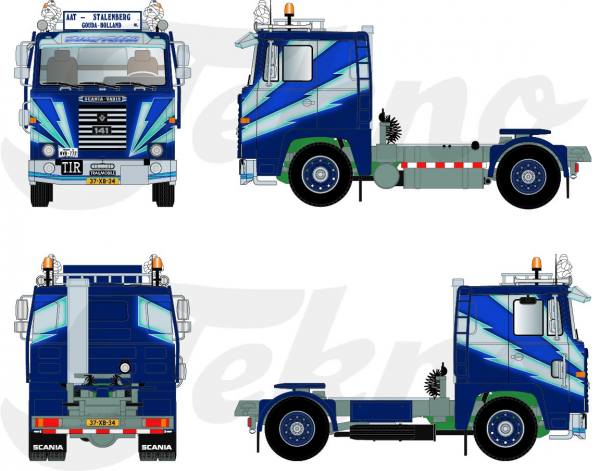 85763 - Tekno - Scania 141 4x2 2achs Zugmaschine - Aat Stalenberg - NL -