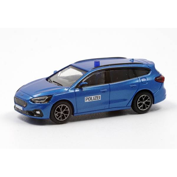 870861 - PCX87 - Ford Focus Turnier ST `2020 Zivil-Funkstreifenwagen "Polizei" blau metallic