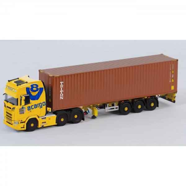 071581 - WSI - Scania CS20 Highline 6x2 Containersattelzug - Acargo / Truckerbabe Jana