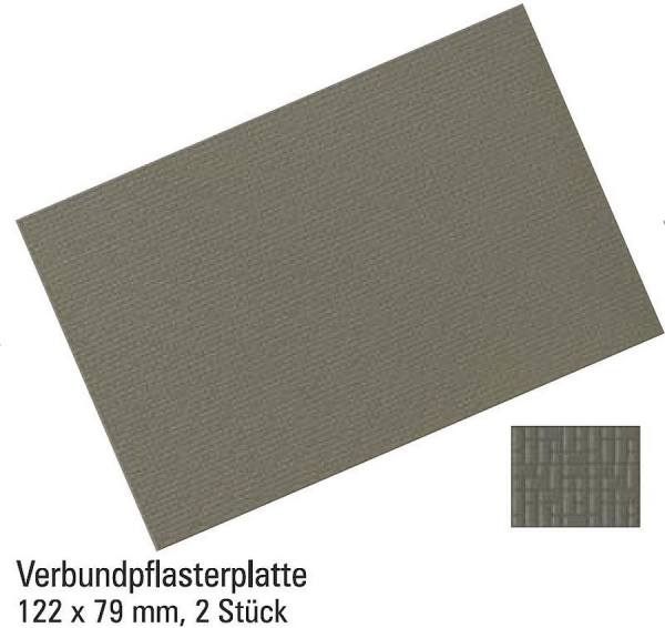 70651 - Rietze - Verbundpflasterplatte, betongrau - 122 x 79 mm, 2 Stück