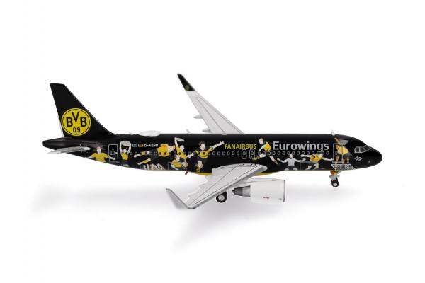 562829 - Herpa Wings - Eurowings Airbus A320 “BVB Fanairbus” - D-AEWM -