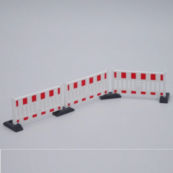 150053 - 3D-Druckfactory - Absperrschranken rot/weiß - 8 Stück