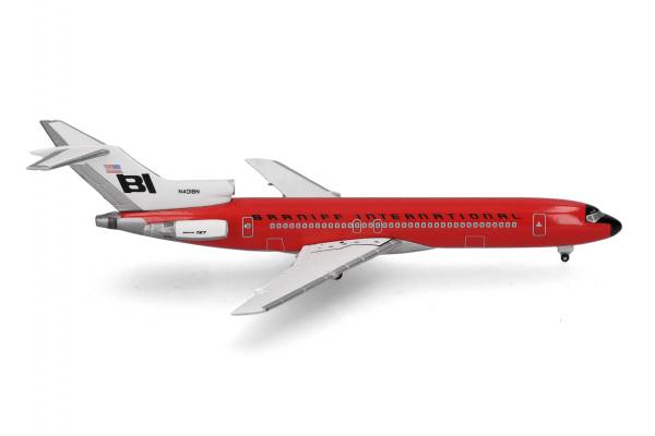 537551 - Herpa Wings - Braniff International Boeing 727-200 - Solid Red - N401BN -