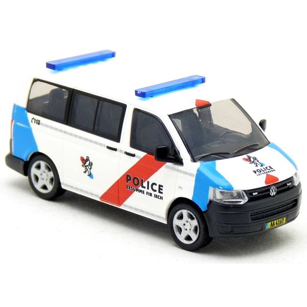 53468-1 - Rietze - Volkswagen VW T5 `10 Bus Funkstreifenwagen "Police Luxembourg" LUX