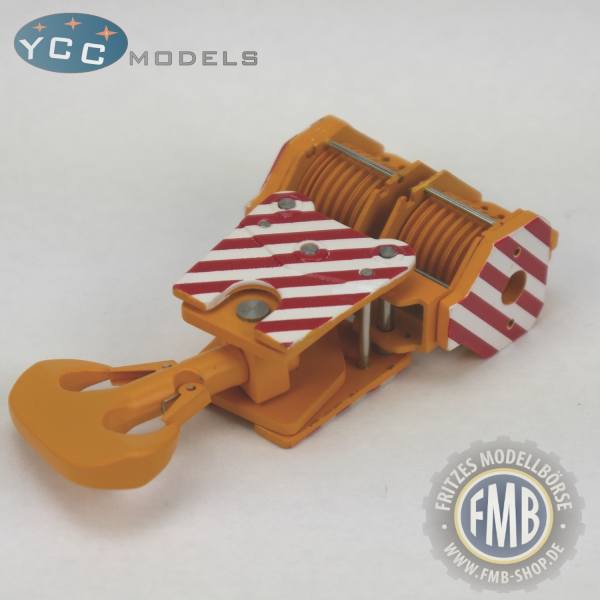 YC208-2 - YCC Models - Kranhaken 380t mit 14 Rollen in gelb/rot/weiß