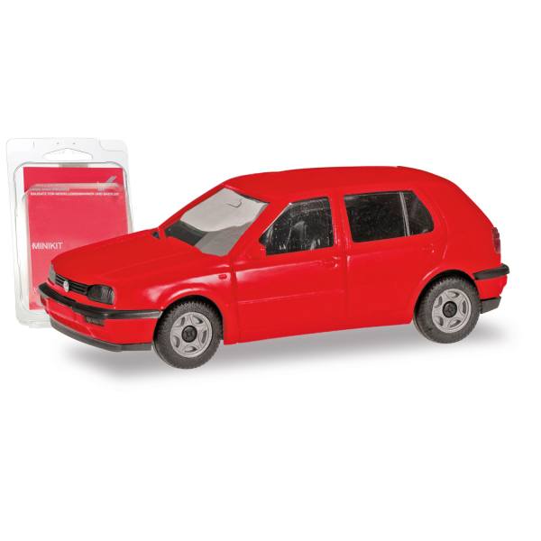 012355-010 - Herpa MiniKit - Volkswagen VW Golf III 4türig, hellrot