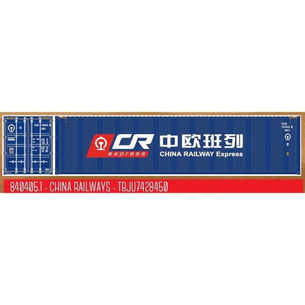 840405.1 - PT-Trains - 40ft. Highcube Container "China Railways - TBJU7428450"