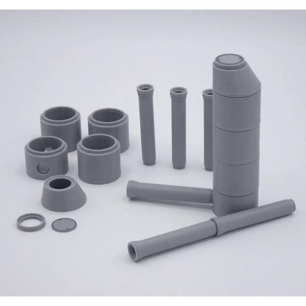 150100 - 3D-Druckfactory - Set Betonrohre und Schächte, grau