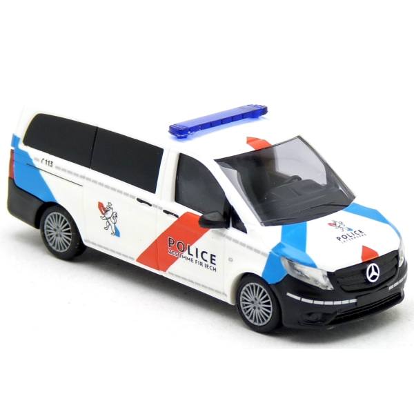 51100-186 - Busch - Mercedes-Benz Vito `14 Bus Funkstreifenwagen "Police Luxembourg" LUX