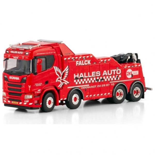 01-4260 - WSI - Scania R 8x4 Bergefahrzeug Falkom - Halles Auto - DK -