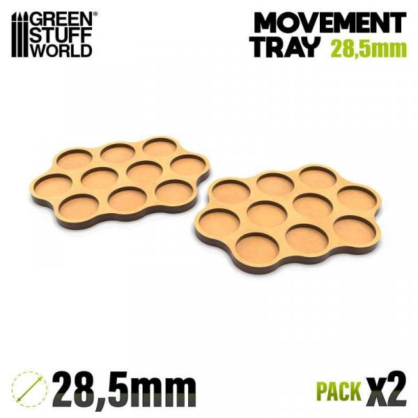 12581 - Green Stuff World - Movement Trays - 28,5mm