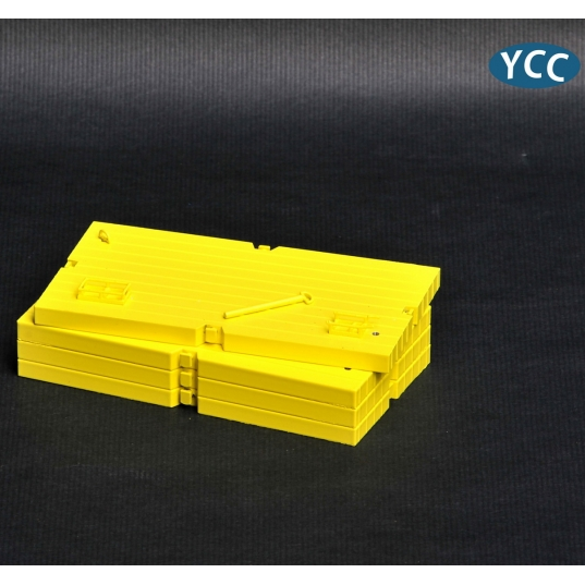YC606-1016 - YCC Models - Abstützplatten 500-1200t in gelb 4er Set 9x4,85 cm