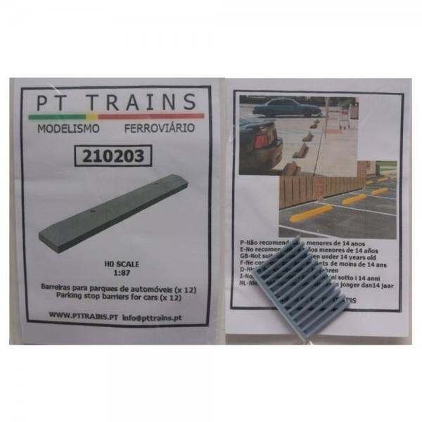 210203 - PT-Trains - Parkplatzsperren für PKW, grau - 12 Stück