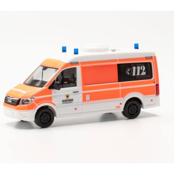 096652 - Herpa - MAN TGE Bus - Rettungsdienst Aachen