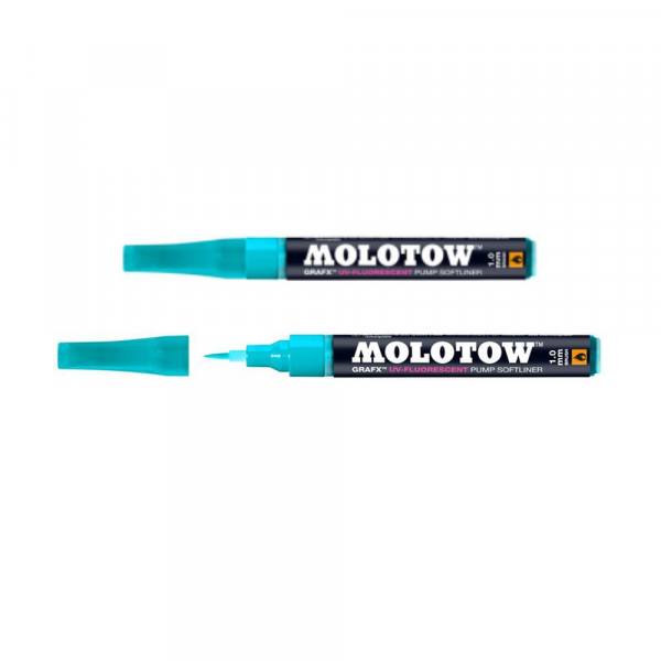 728621 - Molotow - UV-Fluorescent Pump Softliner 1mm, transparentblau