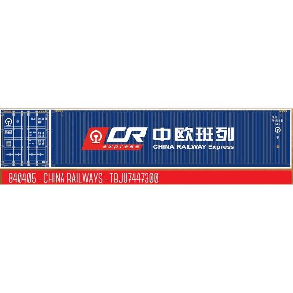 840405 - PT-Trains - 40ft. Highcube Container "China Railways - TBJU7447300"
