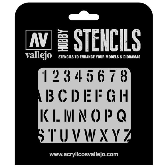 VALET002 - Vallejo - Tool Hobby Stamp Font Markings