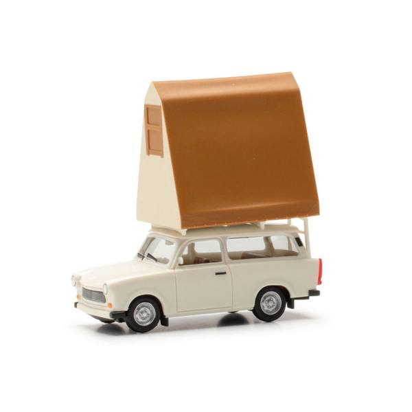 024167-002 - Herpa - Trabant Universal mit Dachzelt, grauweiß