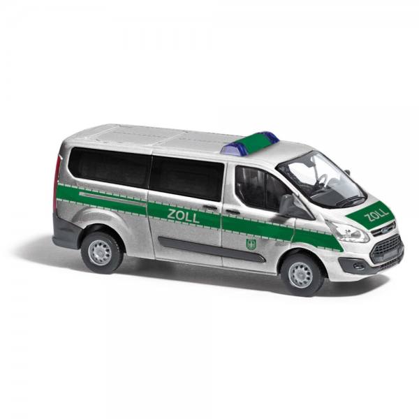 52435 - Busch - Ford Transit Custom Bus `12 Funkstreifenwagen "Zoll", silber/grün