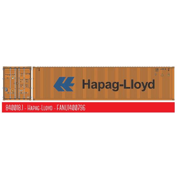 840018.1 - PT-Trains - 40ft. Highcube Container "Hapag-Lloyd - FANU1400796"