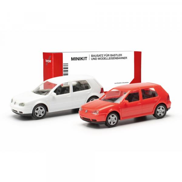 013956 - Herpa MiniKit - 2x VW Golf IV 4türig (weiß / rot)