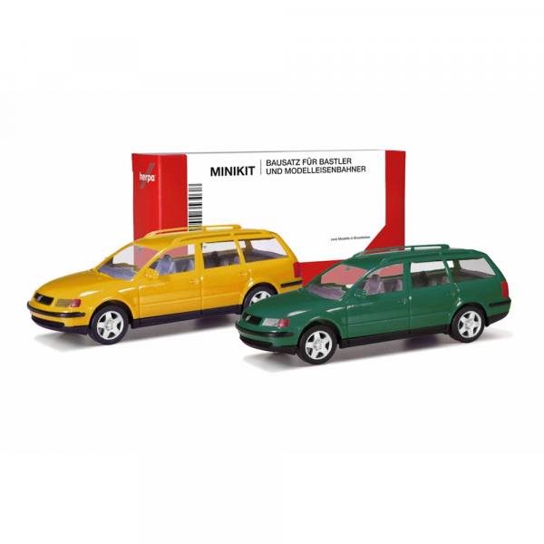012249-007 - Herpa MiniKit - 2x VW Passat Variant B5 (gelb / grün)