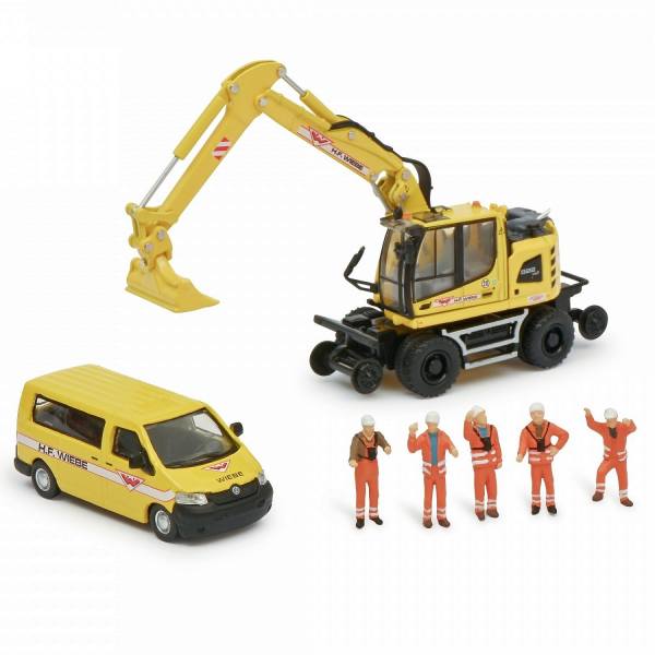 452671400 - Schuco - Fahrzeug-Set "Wiebe Gleisbau" mit Figuren