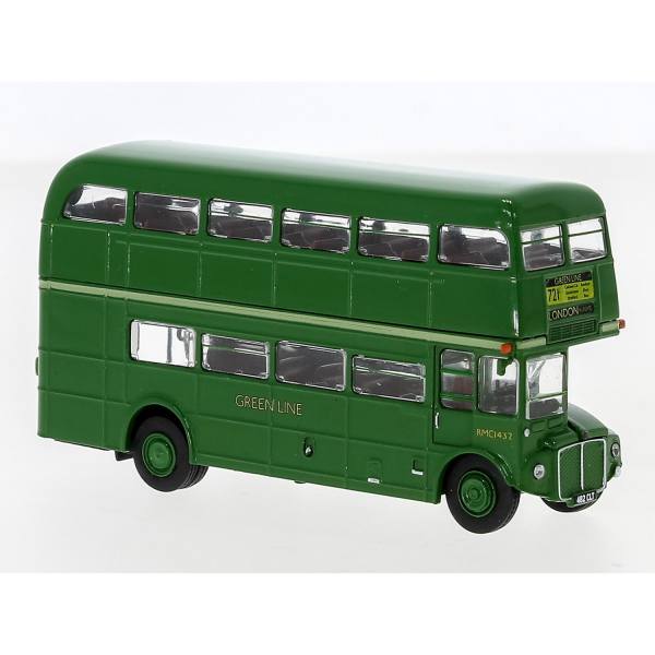 61101 - Brekina - AEC Routemaster 1960 Doppelstock-Stadtbus "Green Line, Linie 721", grün