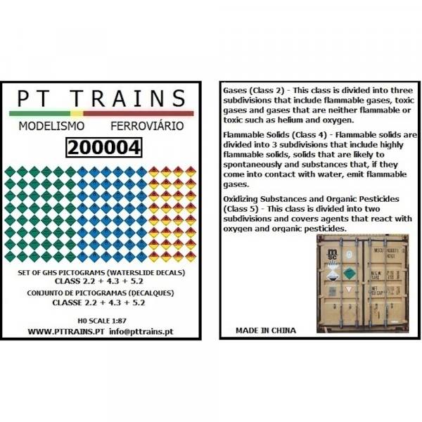 200004 - PT-Trains - Decalbogen Pictogramm "Gase und entflammbare Stoffe"