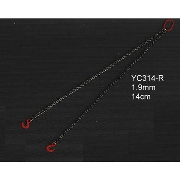 YC314-Y - YCC Models - Anschlagketten 14 cm mit 2 Haken 1.8mm, gelb