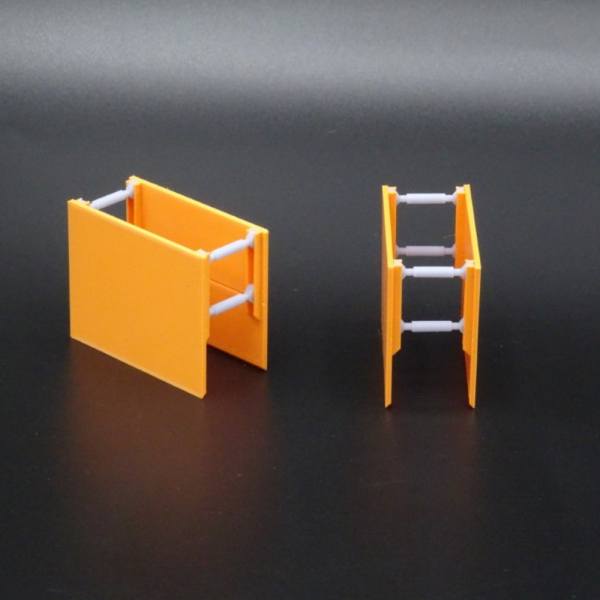 150123 - 3D-Druckfactory - Verbaubox / Verbaukasten groß, orange - 2 Stück