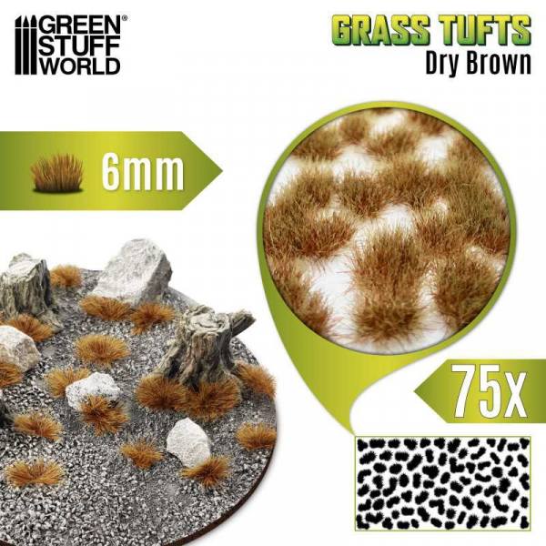 10672 - Green Stuff World - Grass Tuft - Dry Brown