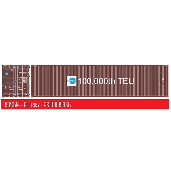 190004 - PT-Trains - 40ft. Highcube Container "Blue Sky / 100,000th TEU - BSIU9199966"